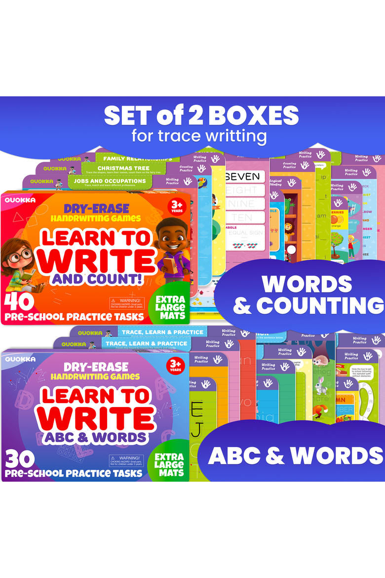 Kids Handwriting and Search & Find Activity Cards Set, Alternate, color, 2 Set