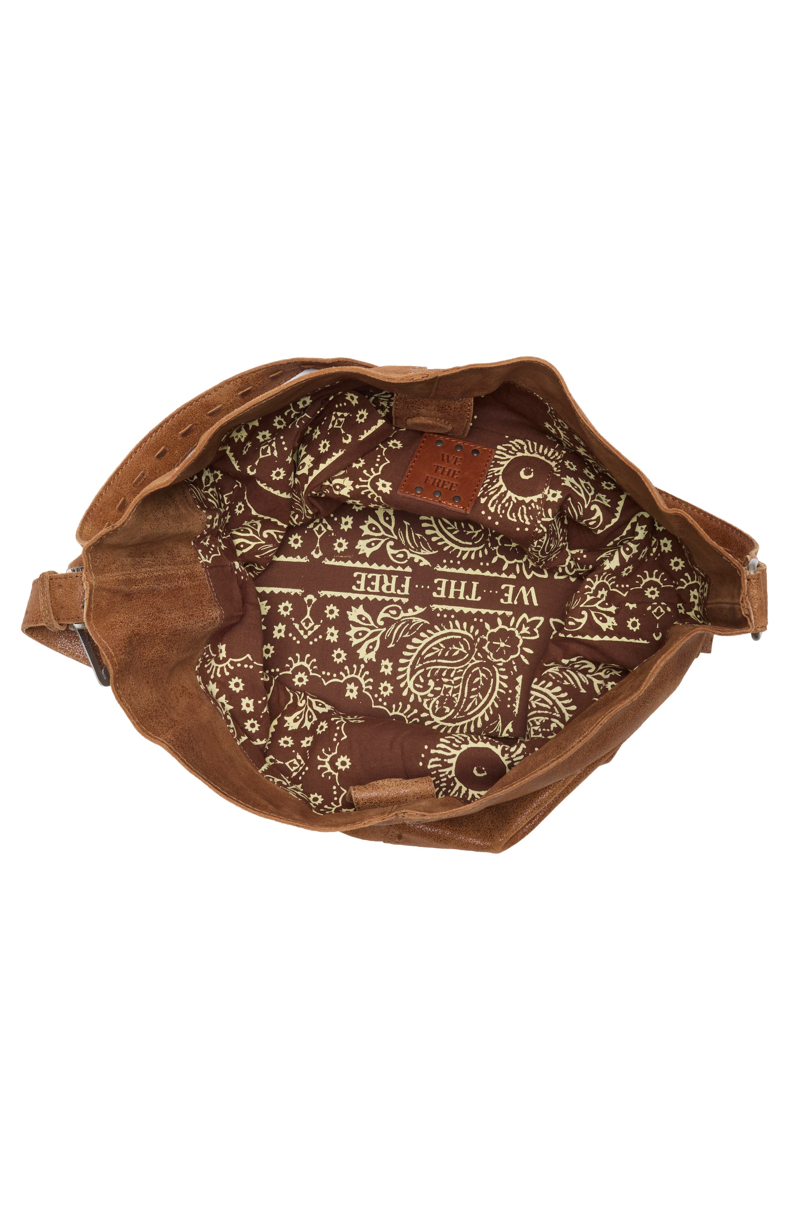 Dallas Distressed Leather Shoulder Bag, Alternate, color, COGNAC