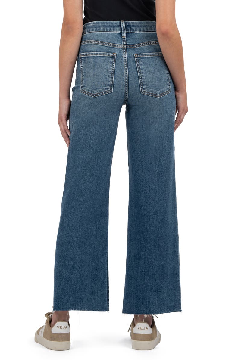 KUT from the Kloth Meg Fab Ab Raw Hem High Waist Ankle Wide Leg Jeans, Alternate, color, Family