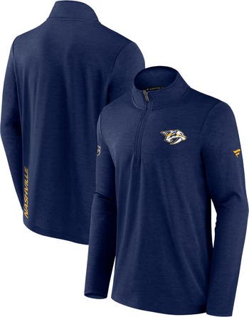 FANATICS Men's Fanatics Branded Heather Navy Nashville Predators ...