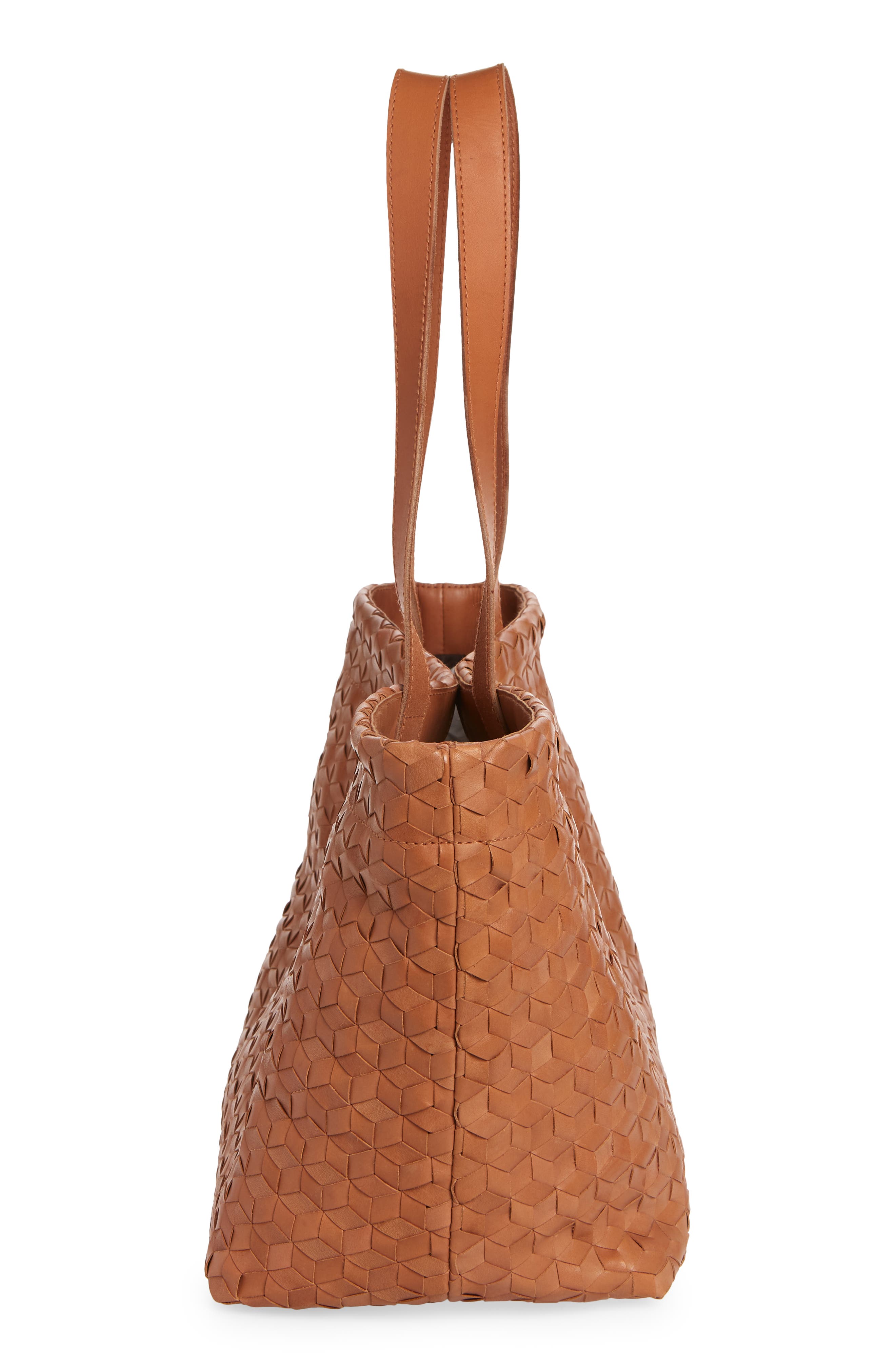 Madewell Medium Woven Leather Tote, Alternate, color, 