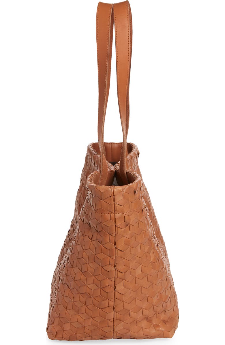 Madewell Medium Woven Leather Tote, Alternate, color,