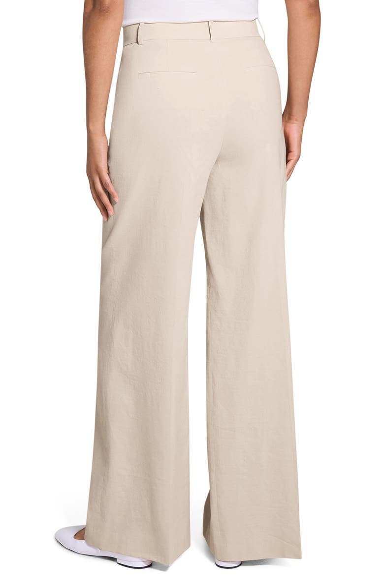 Theory Linen Blend Wide Leg Pants, Alternate, color, Straw