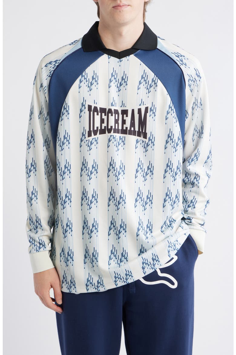 Dropper Long Sleeve Soccer Jersey, Main, color, ANTIQUE WHITE