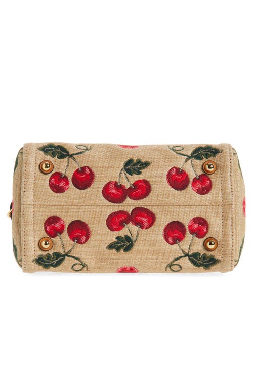 Shop Valentino Garavani Small Antibes Cherries Jacquard Tote
