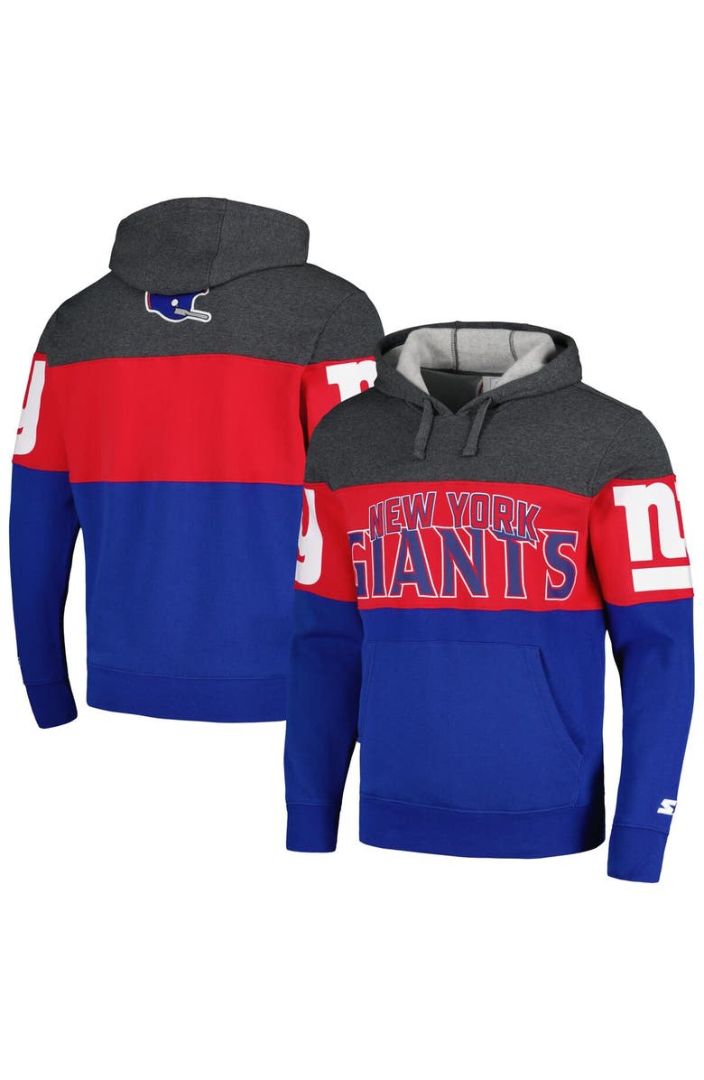 STARTER Men's Starter  Royal/Red New York Giants Extreme Pullover Hoodie, Main, color, 
