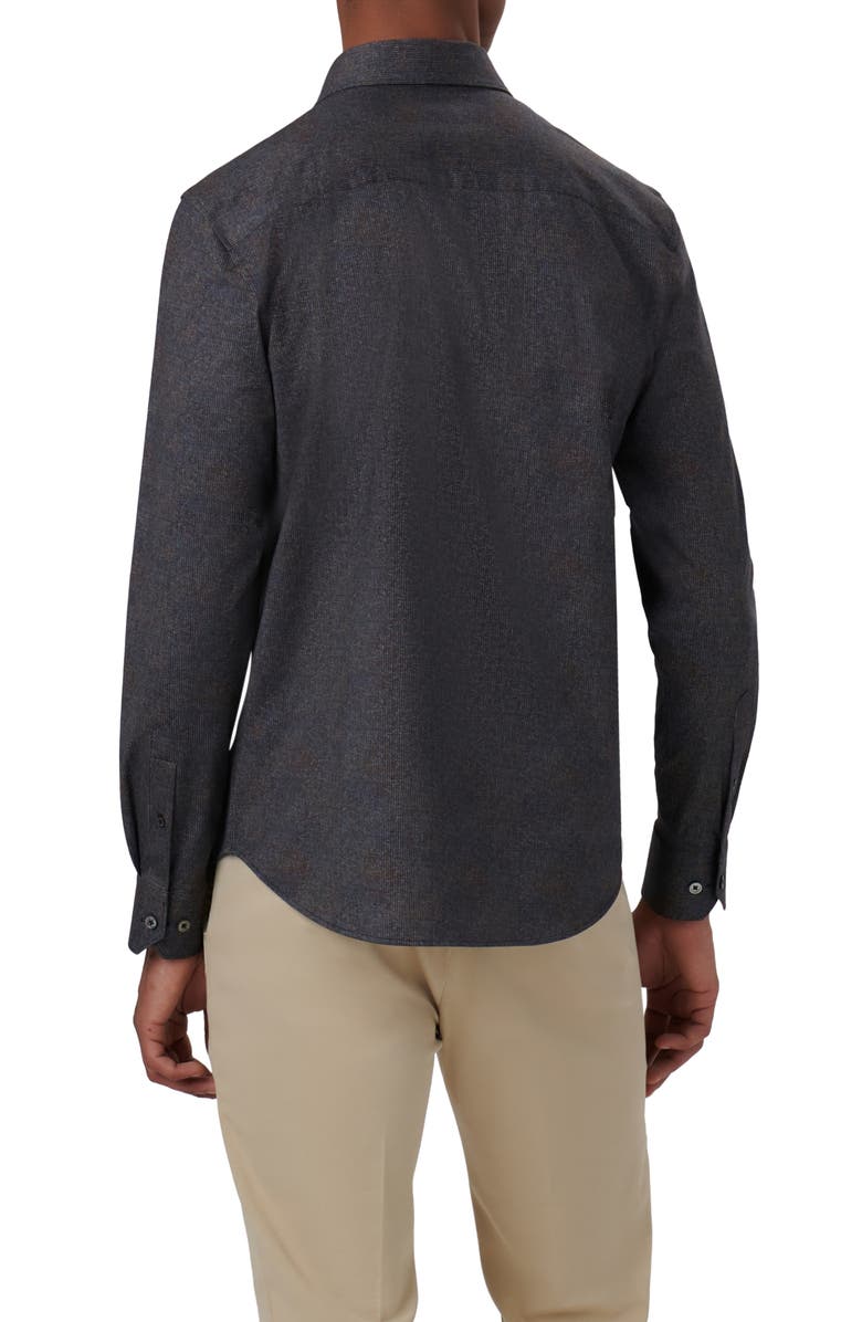 Bugatchi James OoohCotton<sup>®</sup> Mélange Button-Up Shirt, Alternate, color, 