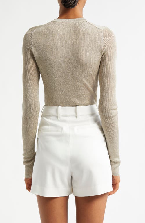 A.l.c Fisher Fine Lurex Cardigan In Light Gold