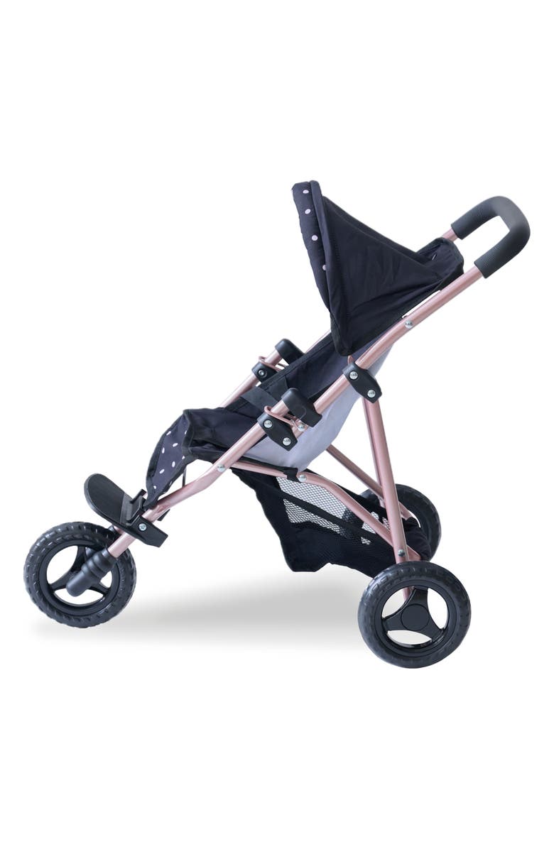 Teamson Kids Olivia's Little World Polka Dot Baby Doll Jogging Stroller, Alternate, color, Black