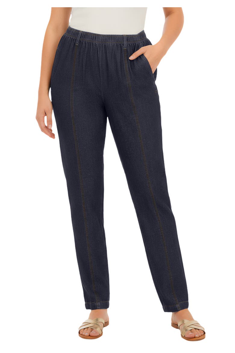 Plus Size Easy Wear Straight Leg Jean, Main, color, INDIGO WASH