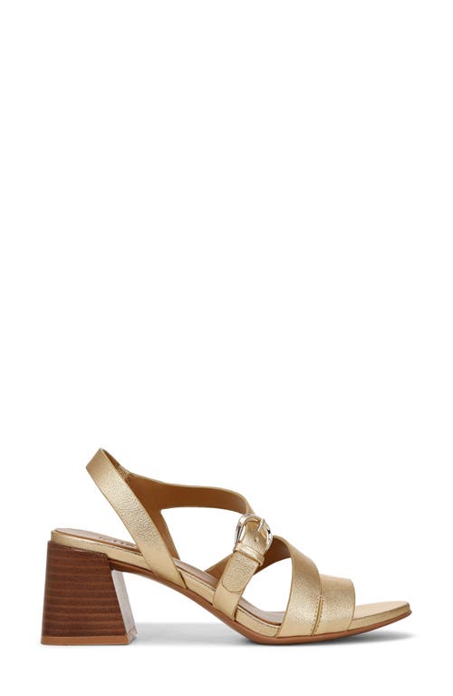 Naturalizer Veva Strappy Sandal In Dark Gold Faux Leather