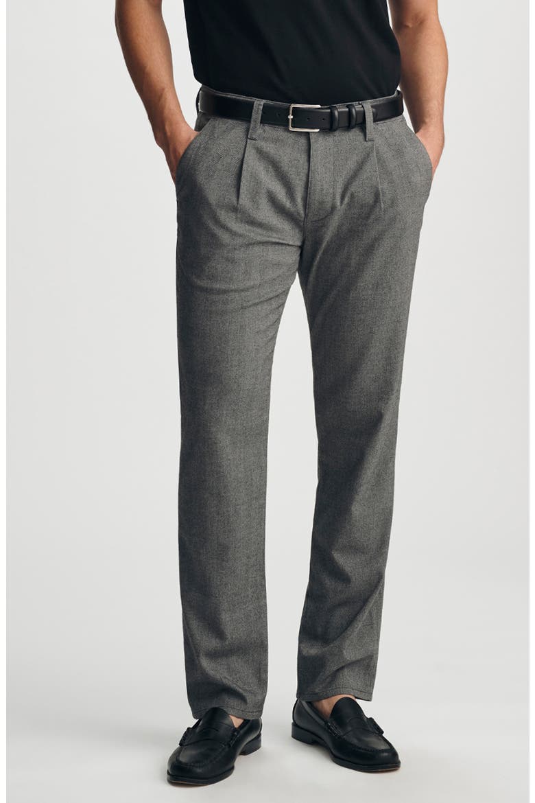 Will Pleated Straight Leg Pants, Main, color, GREY FANCY