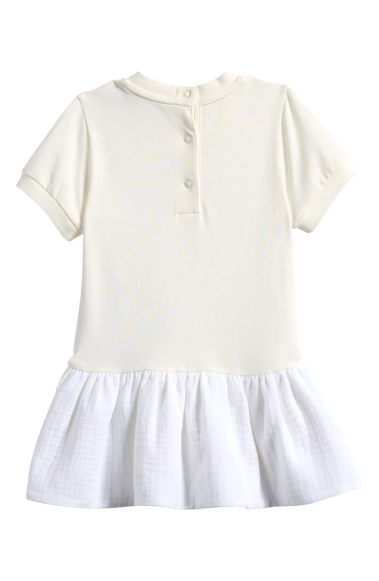 Moncler Kids' Cotton T-Shirt Dress, Alternate, color, Natural