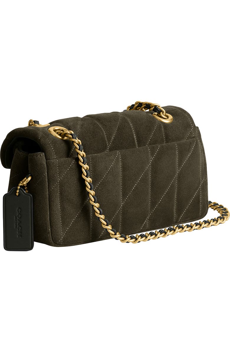 COACH Tabby 20 Quilted Suede Convertible Shoulder Bag, Alternate, color, B4/ Olive