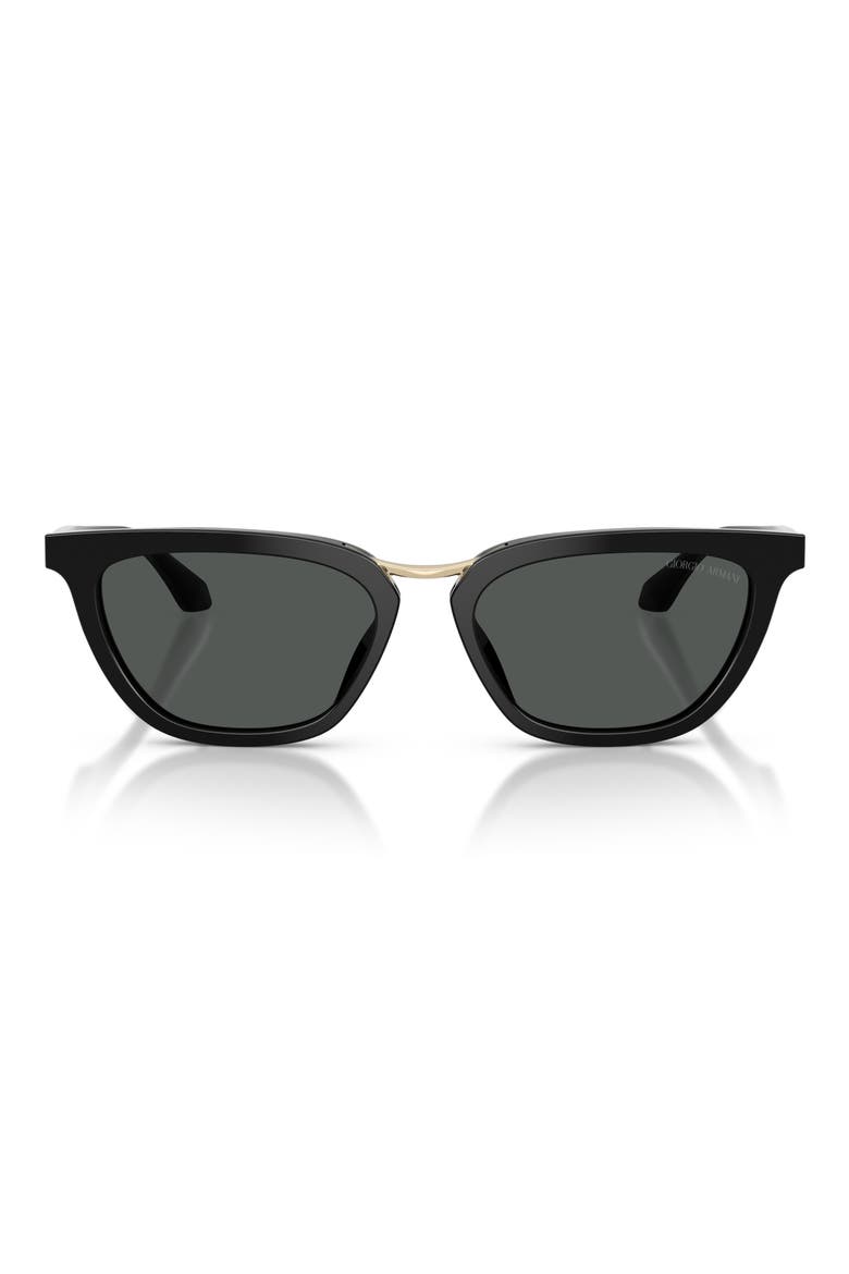 54mm Butterfly Sunglasses, Main, color, BLACK / DARK GREY
