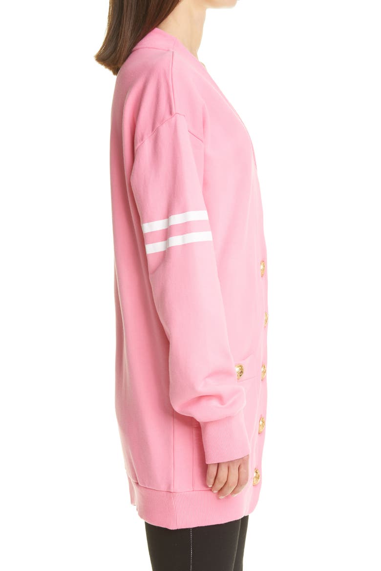 Logo Sun Bleached Cotton Cardigan, Alternate, color, ROSE/ MULTI