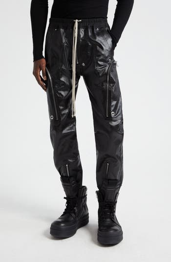 Rick Owens Lido Bauhaus Coated Stretch Denim Cargo Pants | Nordstrom