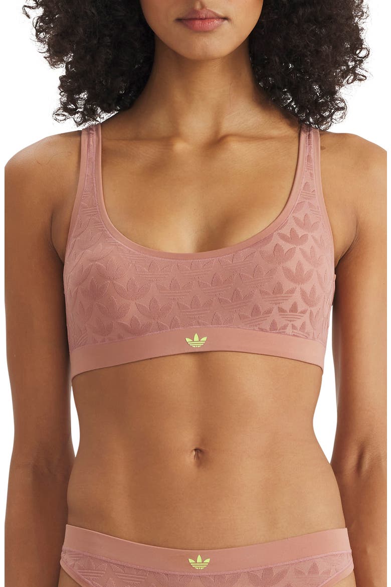 Microterrot Monogram Comfort Scoop Bralette, Main, color, WARM CLAY