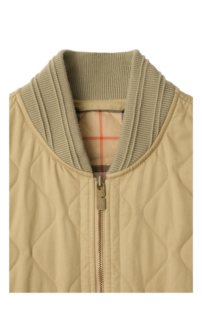 Burberry Quilted Gabardine Gilet, Alternate, color, Hamper Beige