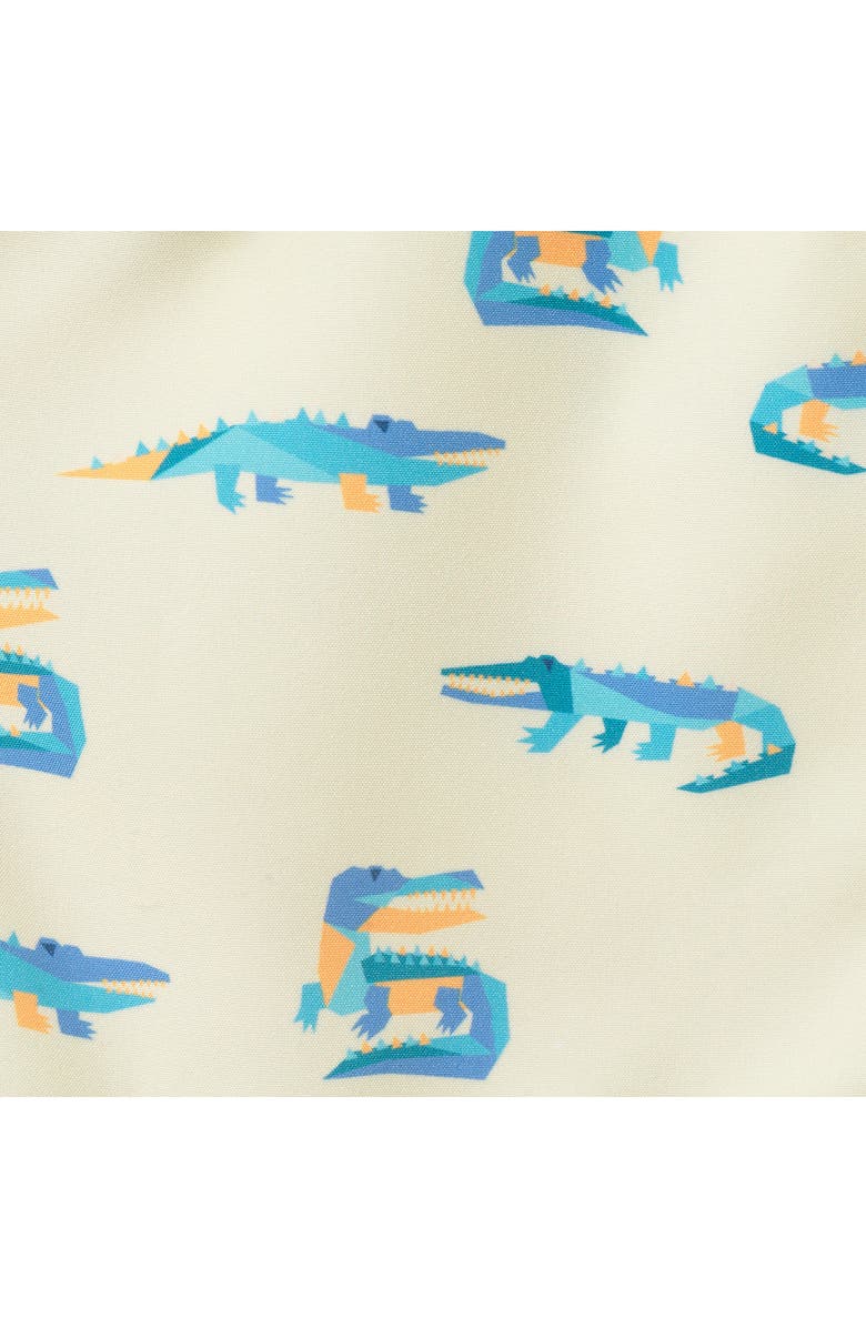 Andy & Evan Kids' Sailboat Long Sleeve Two-Piece Rashguard Swimsuit, Alternate, color, Green Gator