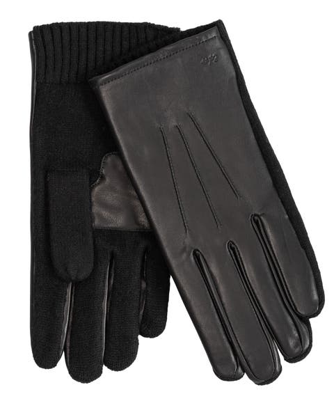 Knit Combo Leather Glove