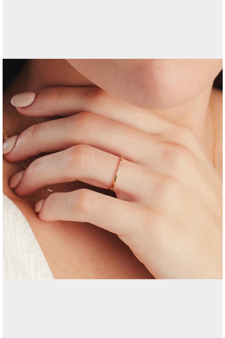 Luna Diamond Ring, Alternate, color, 14K SOLID GOLD