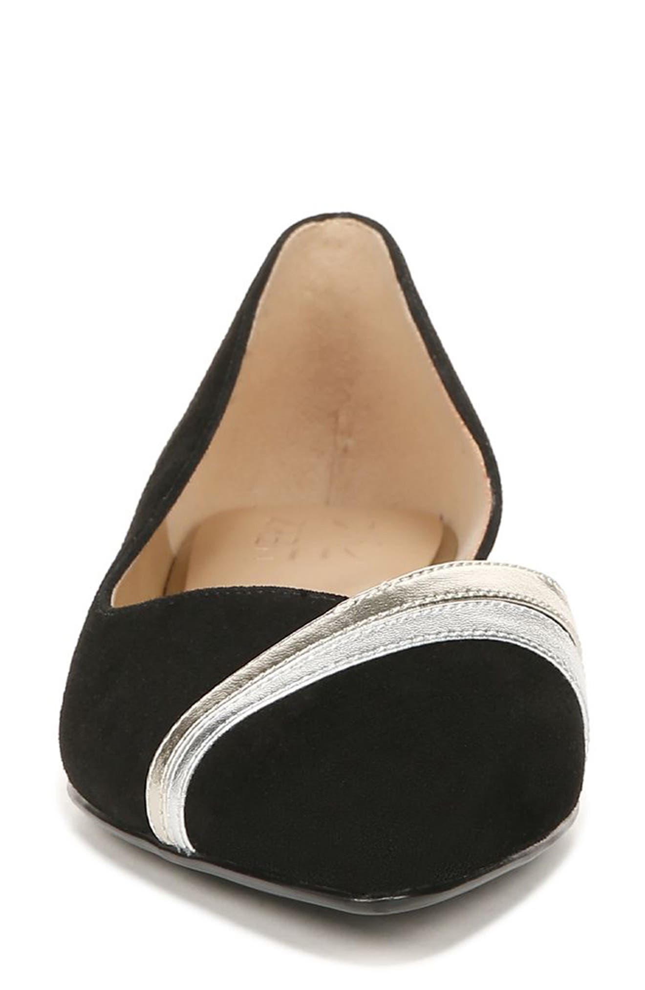 Naturalizer Henrietta Half d'Orsay Pointed Toe Flat, Alternate, color, 