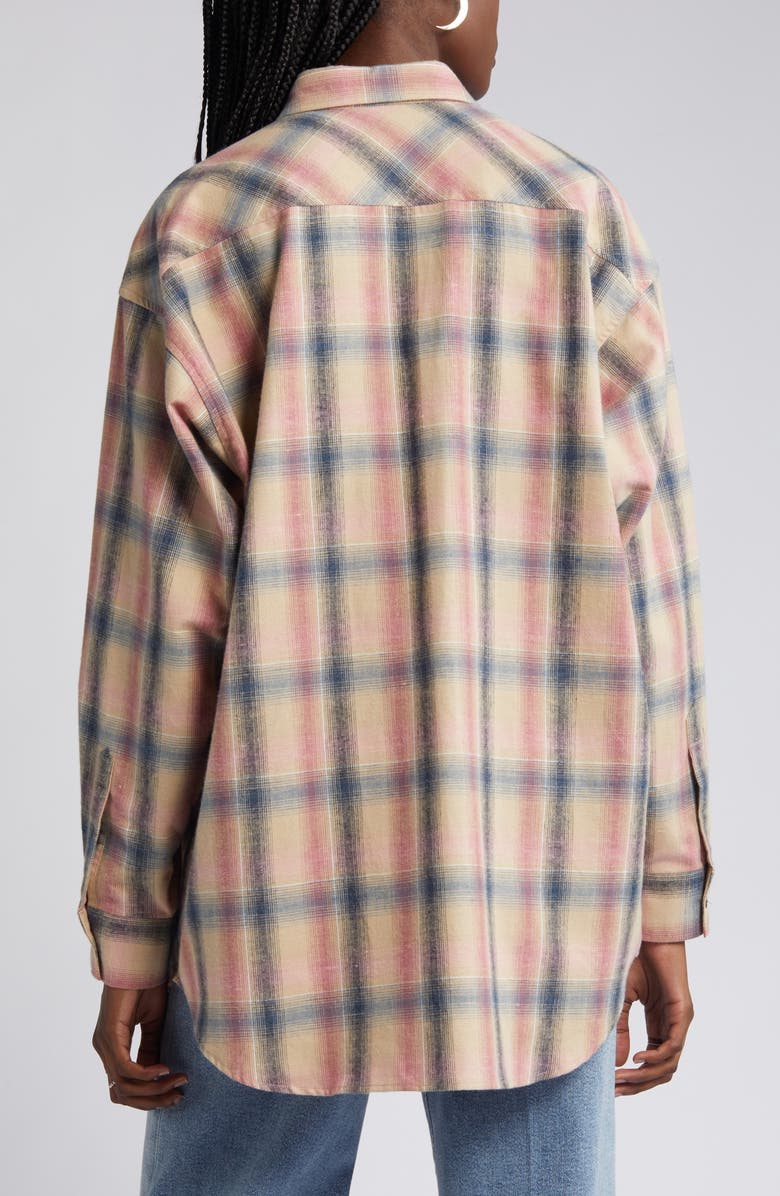 Closed Plaid Cotton & Linen Shirt, Alternate, color, 