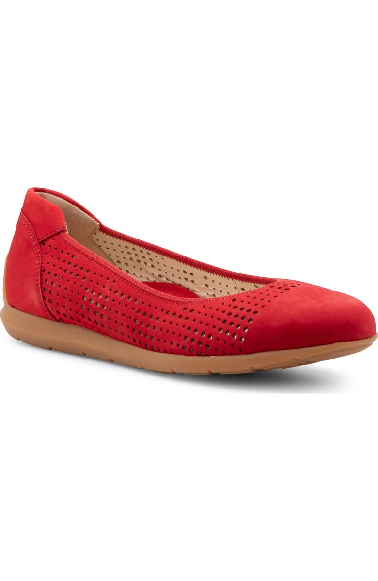ara Sarah Perf Flat, Main, color, Flame Red