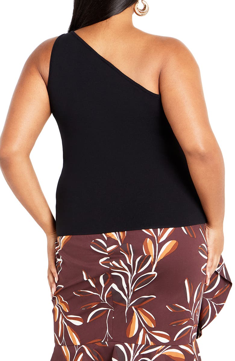 City Chic Louisa One-Shoulder Top, Alternate, color, 
