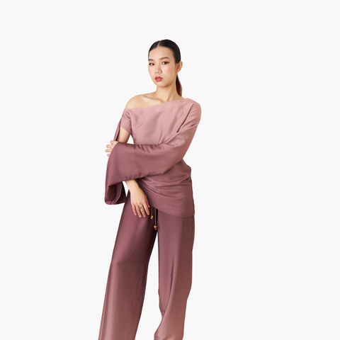 Asymmetric Tie Sleeve Top