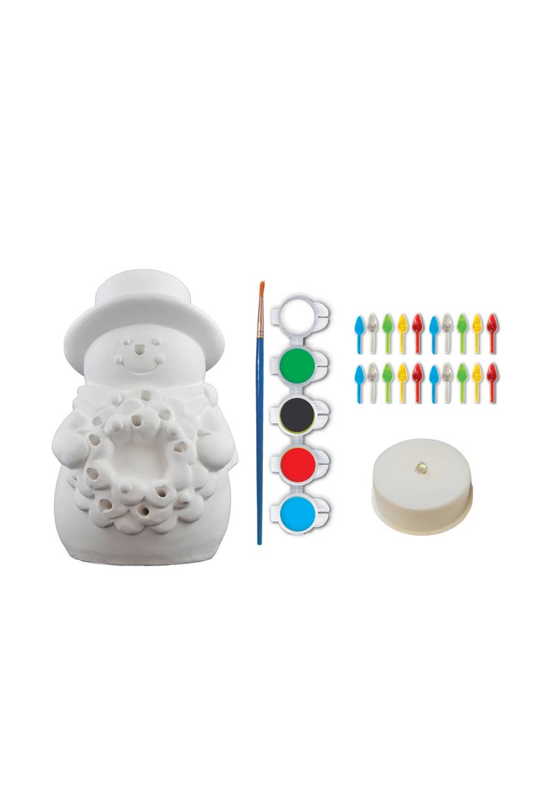 Snowman Light-Up Plaster Paint Kit, Alternate, color, Multicolor