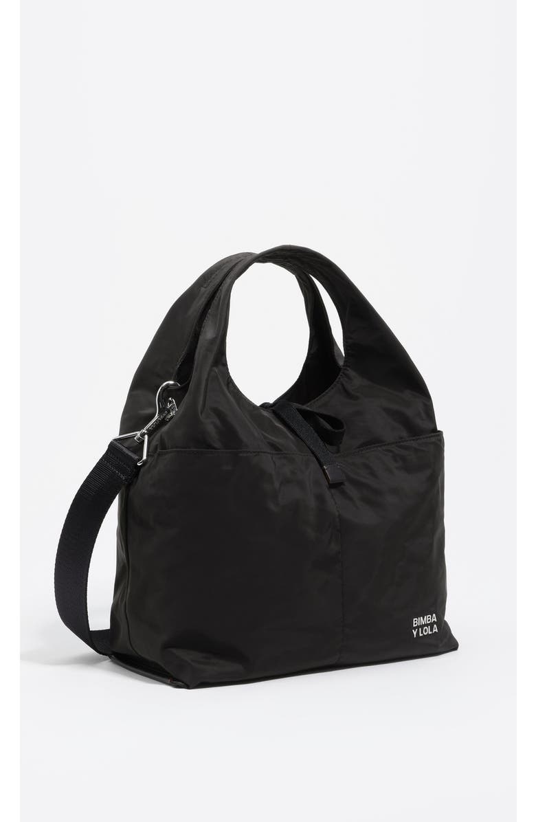 Bimba y Lola Medium Nylon Paper Bag, Main, color, Charcoal