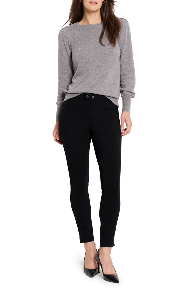 NIC+ZOE Ponte Riding Pants, Alternate, color, Black Onyx