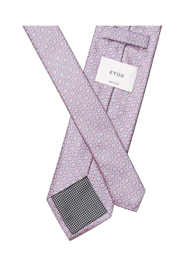 Medallion Silk Tie, Alternate, color, MEDIUM PINK