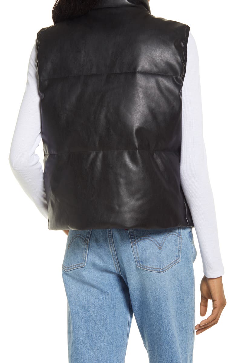 Levi's <sup>®</sup> 507<sup>™</sup> Quilted Faux Leather Puffer Vest, Alternate, color,
