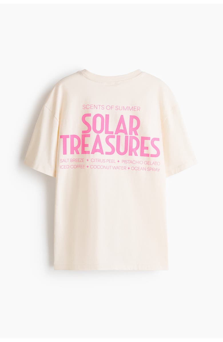 H&M Oversized T-shirt, Alternate, color, Cream/Solar Treasures