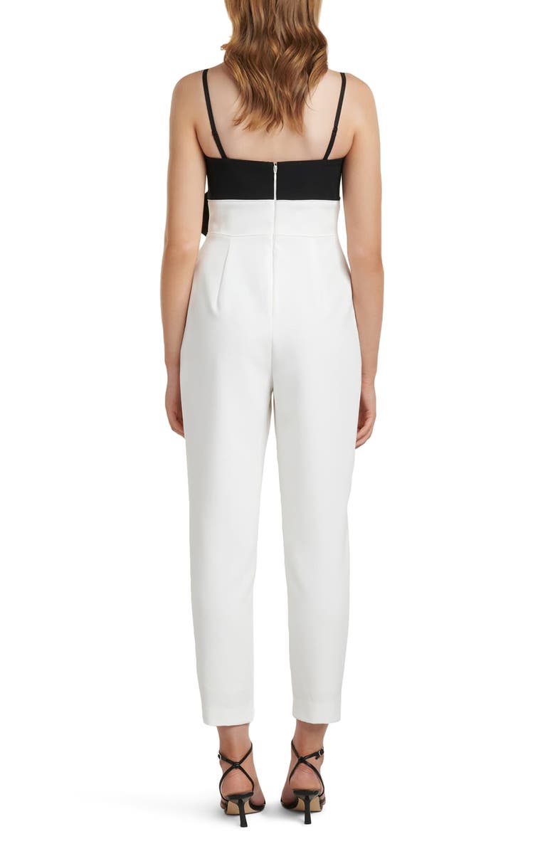 Ever New Two-Tone Bow Bodice Jumpsuit, Alternate, color, 