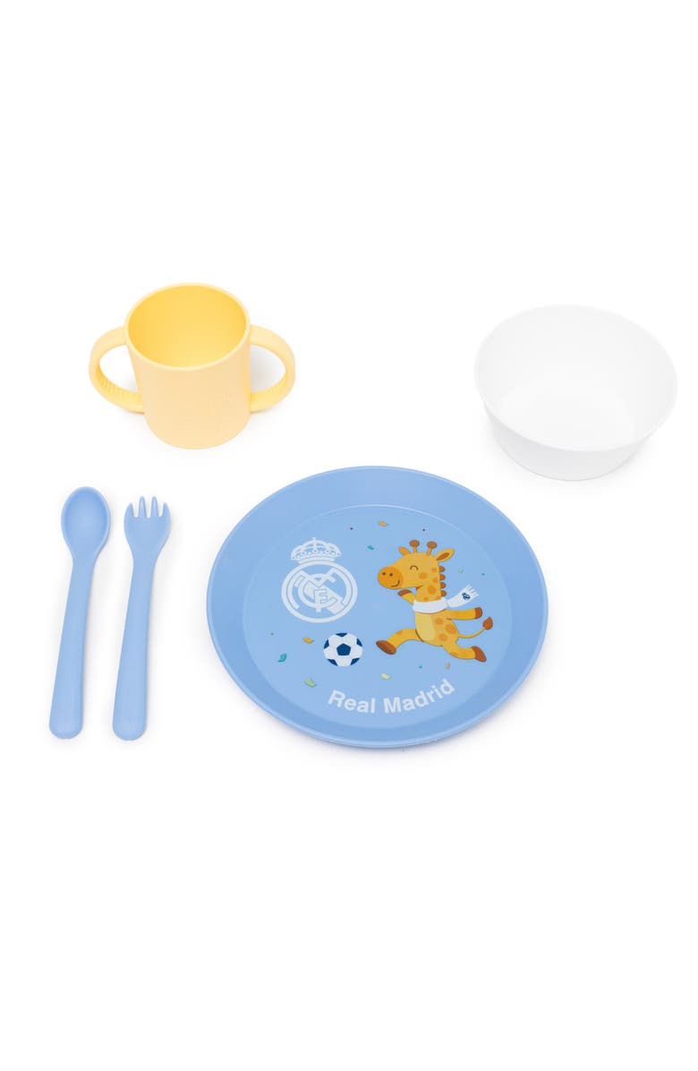 Miniland Real Madrid Soccer Children's Tableware Set, Alternate, color, Blue Multi