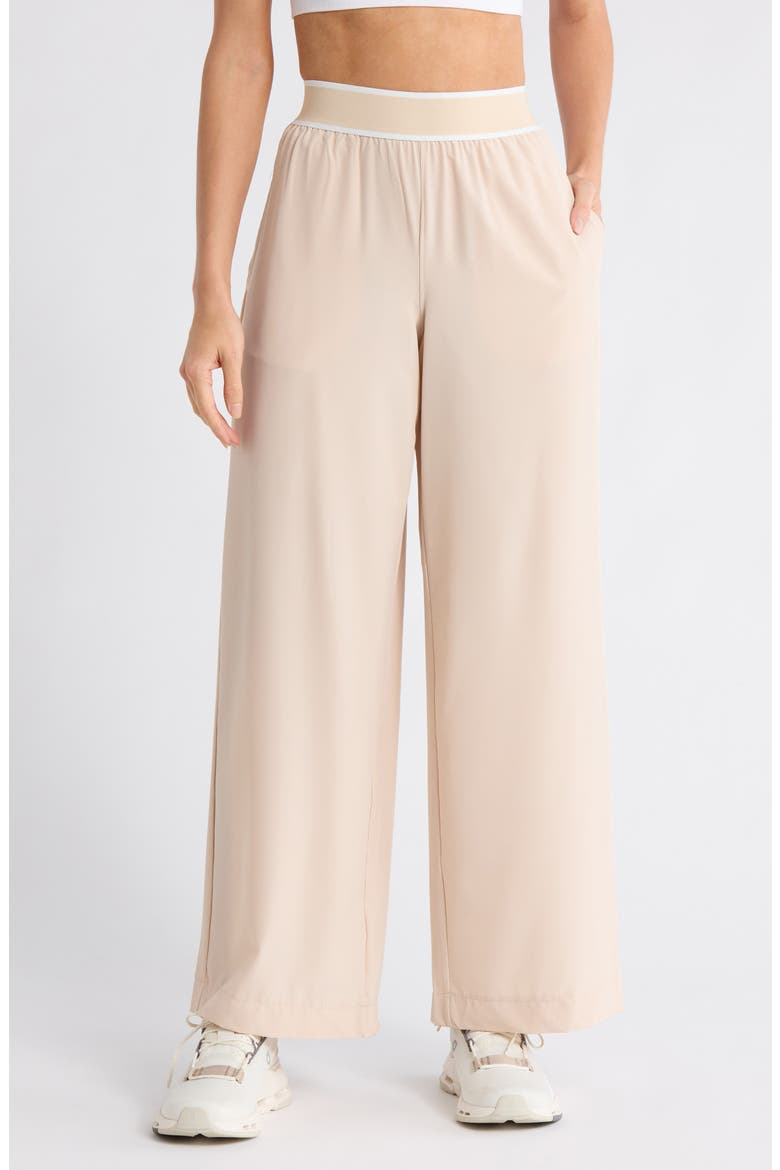Warp X Wide Leg Pants, Main, color, MIST SAND/ WHITE DOVE