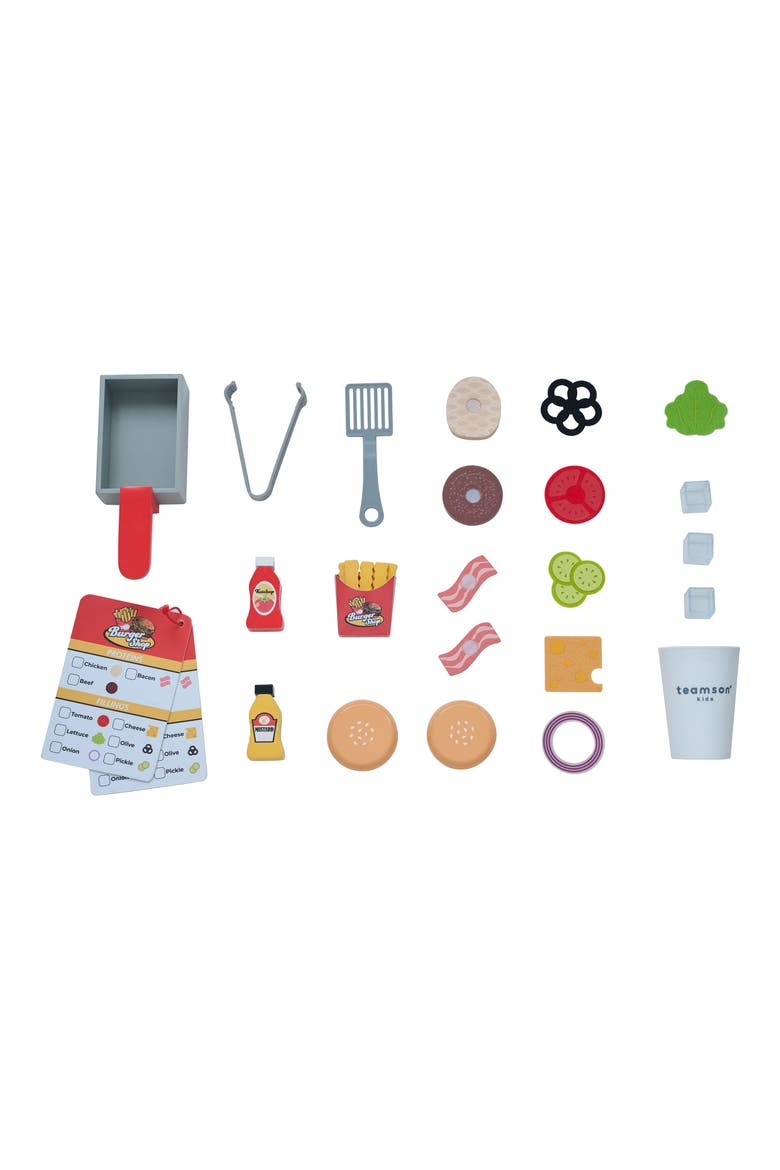 Burger Shop Stand Playset, Alternate, color, RED
