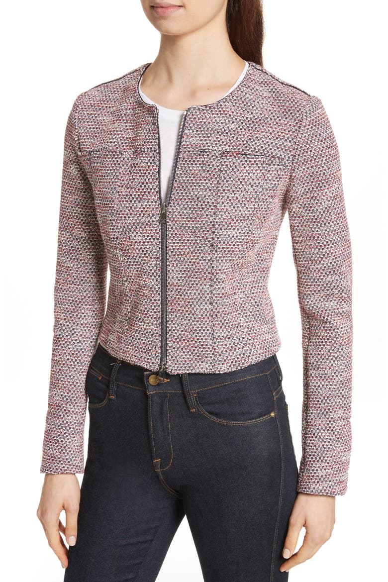 Ualana Z Beacon Tweed Jacket, Alternate, color, DEEP NAVY MULTI