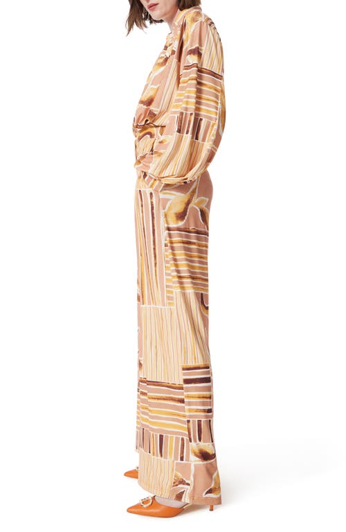 DO BY DEE OCLEPPO DO BY DEE OCLEPPO MIXED PRINT LONG SLEEVE STRETCH JERSEY JUMPSUIT