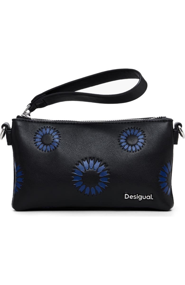 Desigual Avalon Faux Leather Crossbody Bag, Main, color, Black