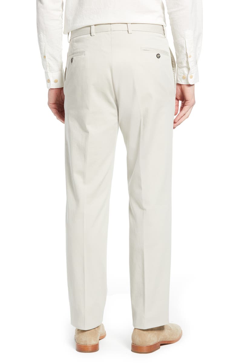 Berle Charleston Khakis Flat Front Chino Pants, Alternate, color, Stone