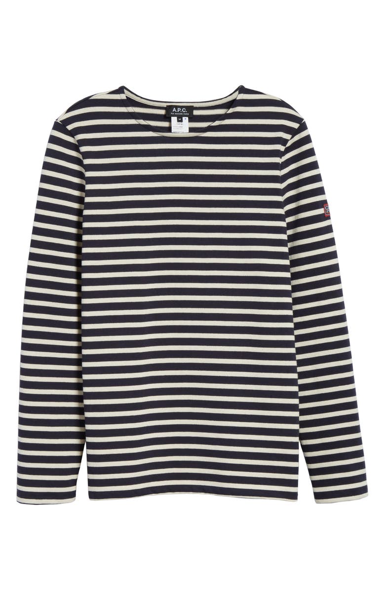 A.P.C. Marinière Matt Stripe Long Sleeve T-Shirt, Alternate, color, 