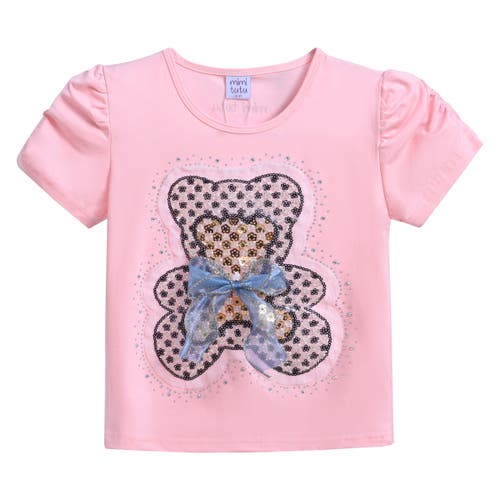 Mimi Tutu Bear-appliqué T-shirt In Pink