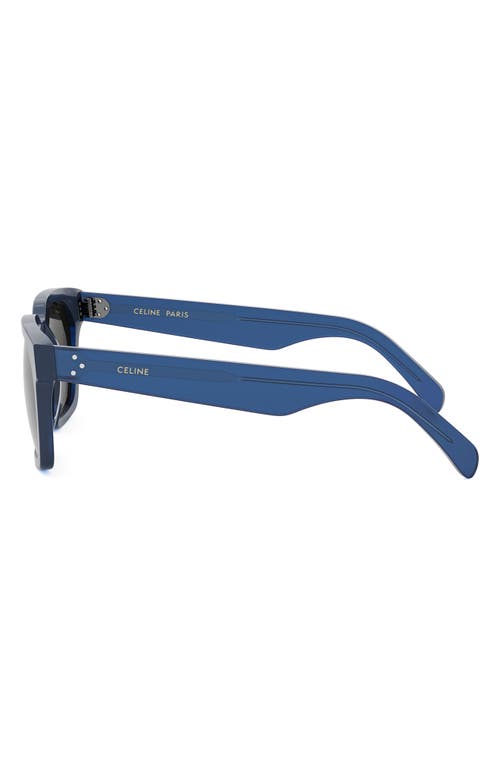 Celine Bold 3 Dots 54mm Geometric Sunglasses In Blue