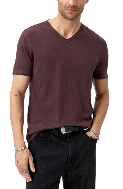 John Varvatos Miles Slub Organic Cotton T-shirt In Purple