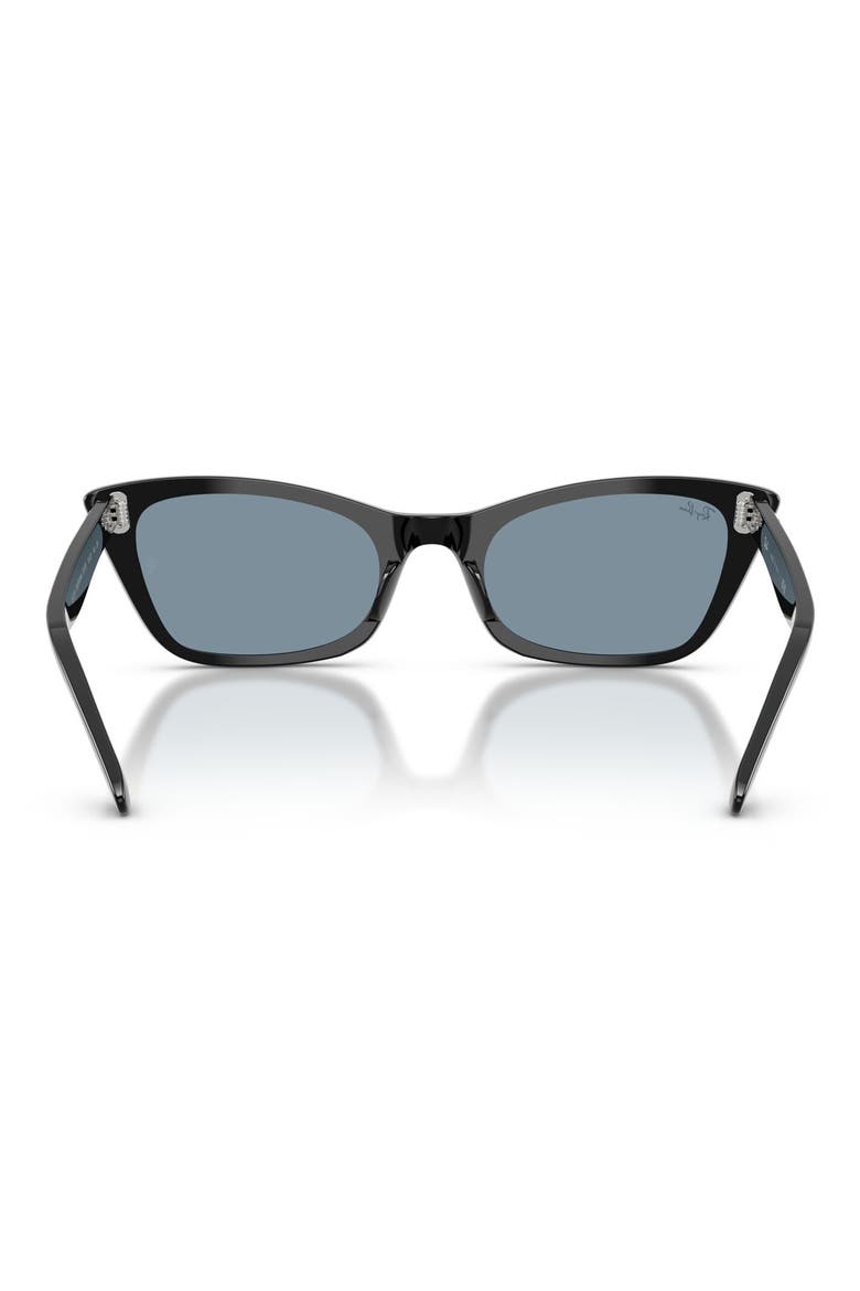 Lady Burbank 52mm Cat Eye Sunglasses, Alternate, color, BLACK / BLUE